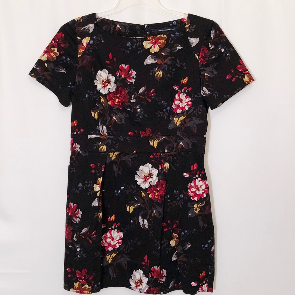 French Connection Floral Print S/S Dress, Sz 12
